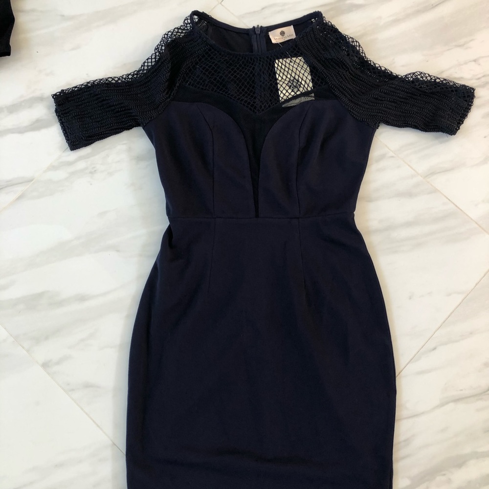 Navy blue mini dress